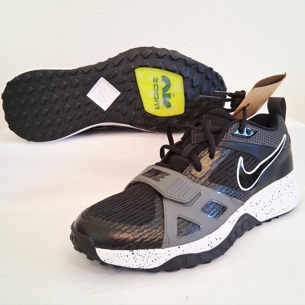 Nike Air Zoom Diamond Elite Turf Black White Baseball